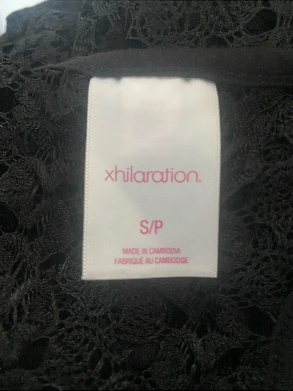 Xhilaration Black Crochet Open-Knit Tank